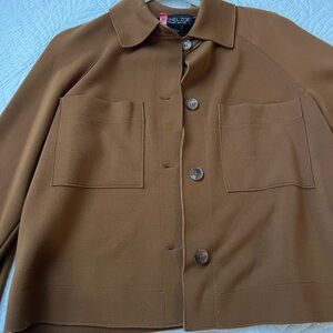 Rachel Zoe Tan Button-Up Jacket